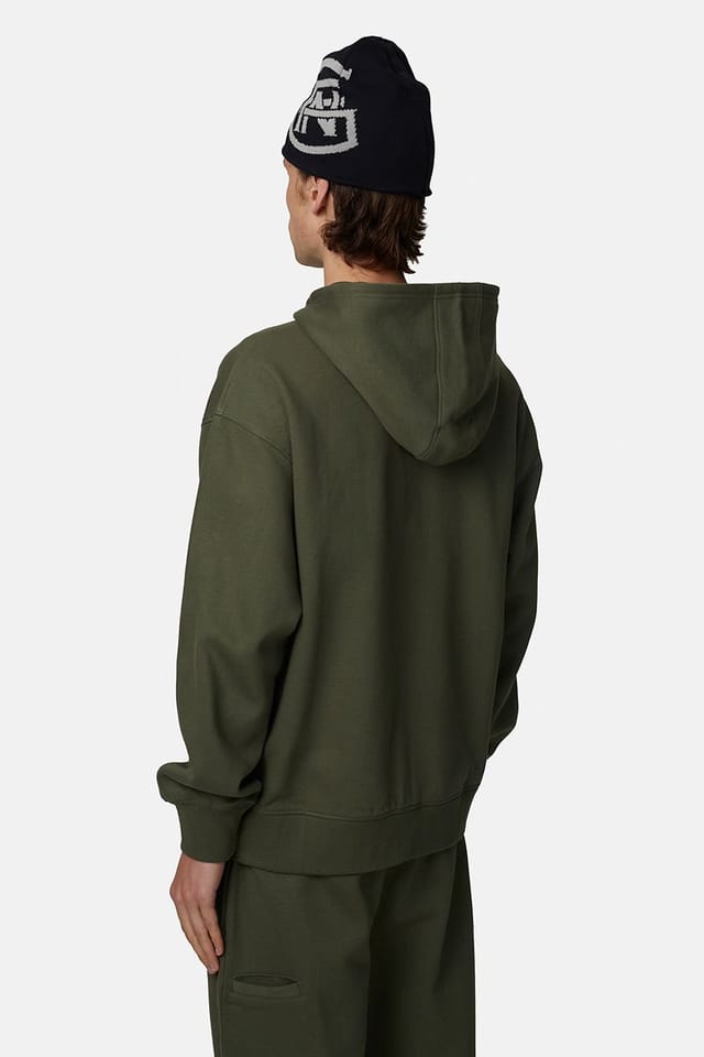 Good For Nothing Good For Nothing Men's Relaxed Fit Zip Through Hoodie in Green - 2