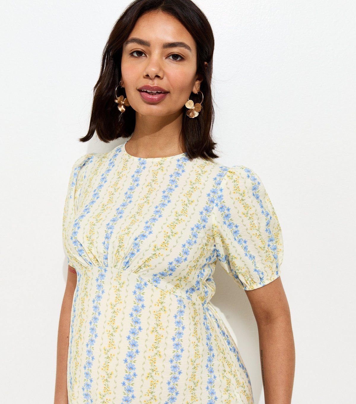 New Look Women's Maternity Cream Floral Print Midi Dress New Look - 2