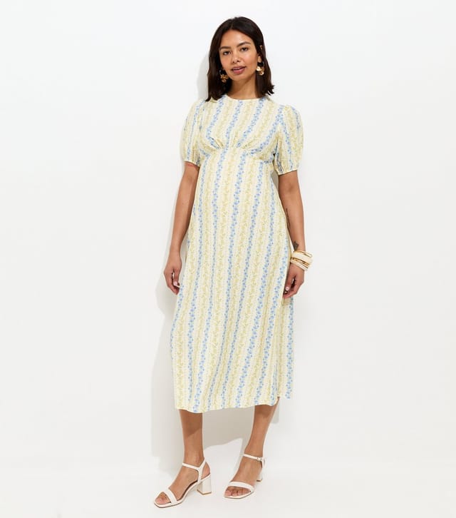 New Look Women's Maternity Cream Floral Print Midi Dress New Look - 3
