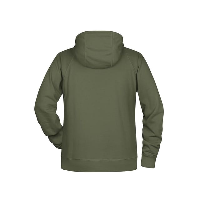 James and Nicholson James and Nicholson Men's Plain Hoodie in Olive - 2
