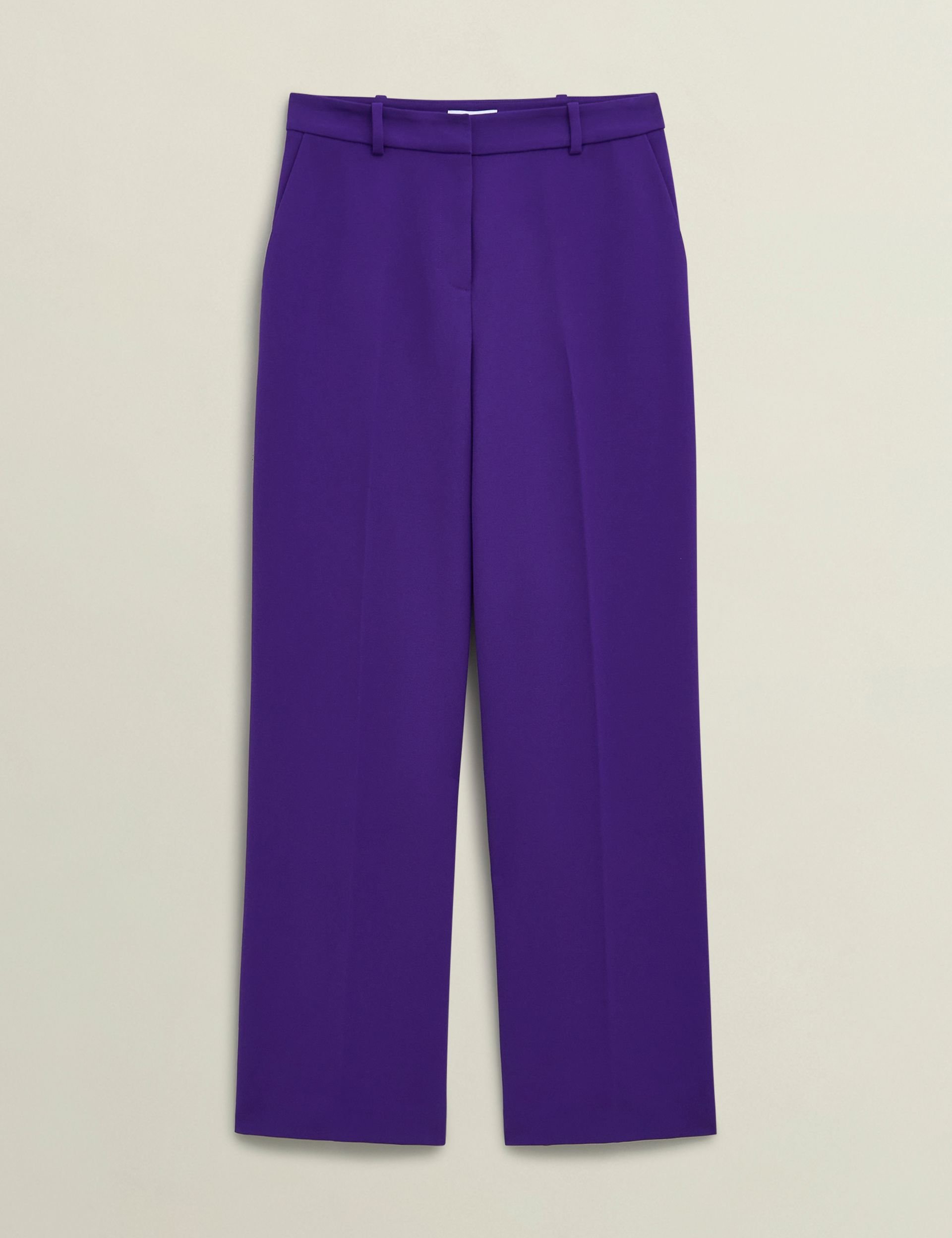 Hobbs London Hobbs London Women's Sami Wide Leg Trousers in Grape - 2