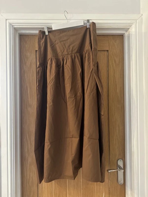 ASOS Dropped Waist Brown Skirt - 1