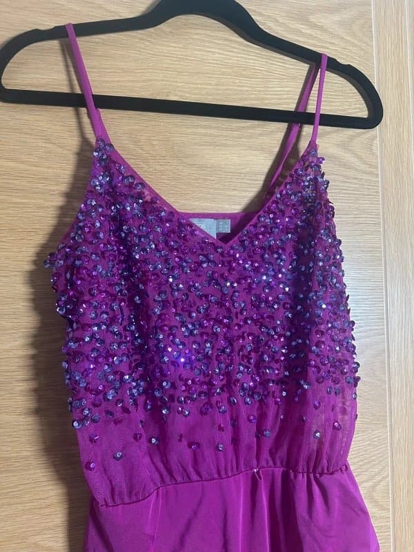 ASOS Size S asos embellished bodysuit, sequin top, clubbing