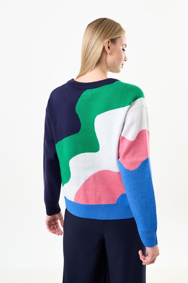 Louche Louche Women's Abra Squiggle Engineered Jacquard Jumper - 2