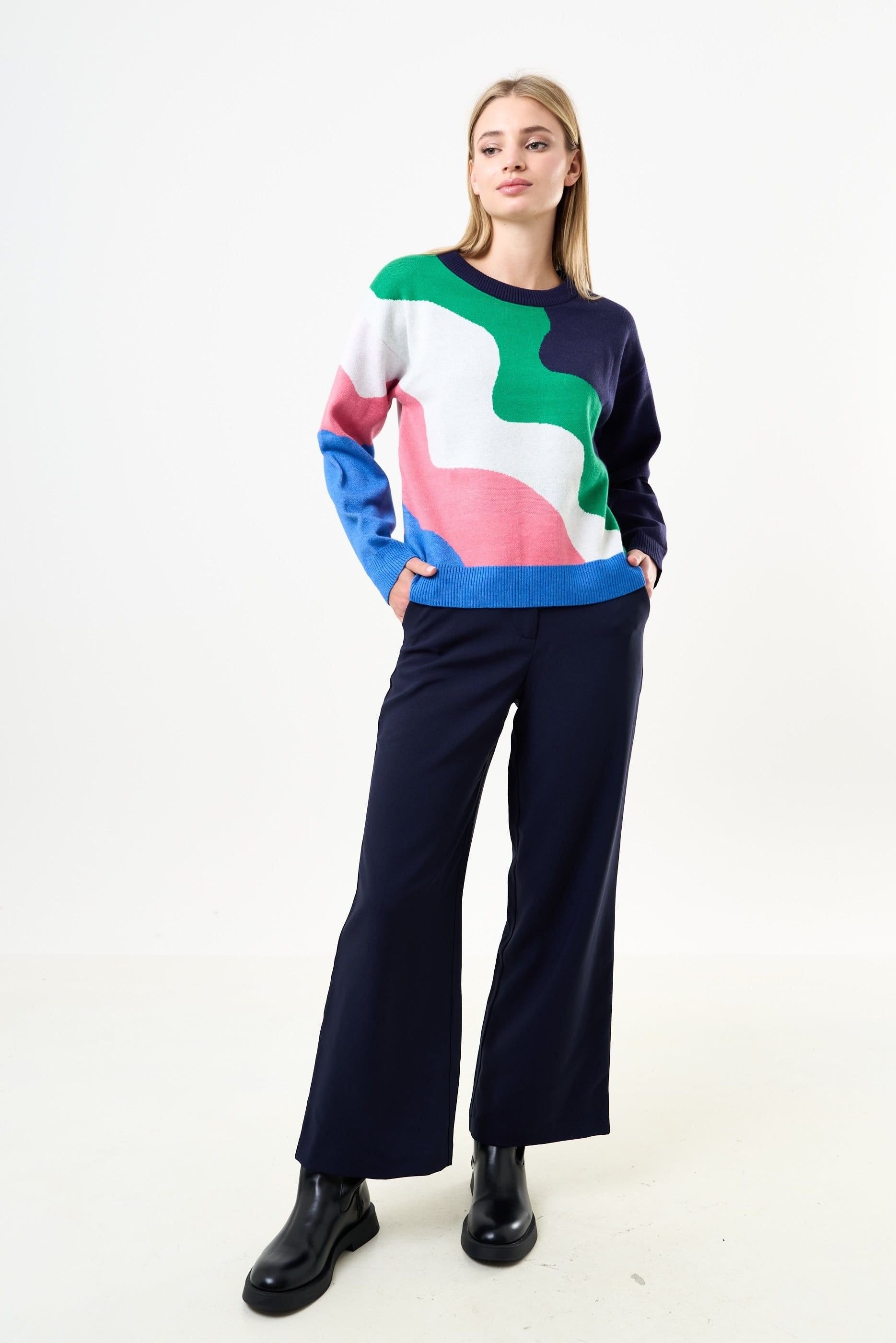 Louche Louche Women's Abra Squiggle Engineered Jacquard Jumper - 4