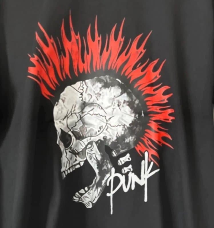 Punk Custom Steampunk men’s black tshirt - XL