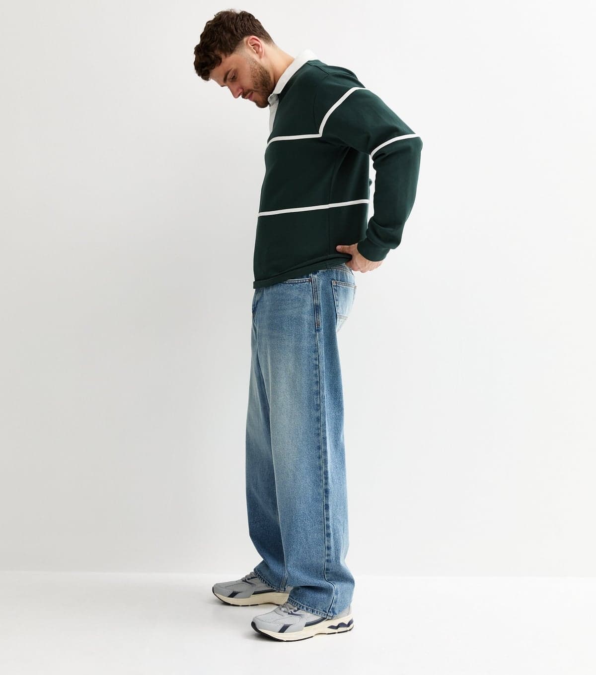 New Look Men's Blue Baggy Fit Jeans New Look