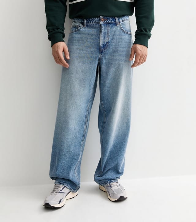 New Look Men's Blue Baggy Fit Jeans New Look - 3