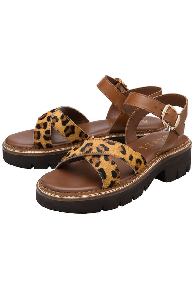 Ravel Ravel Women's Leopard-Print Leather 'Darras' Sandals - 2
