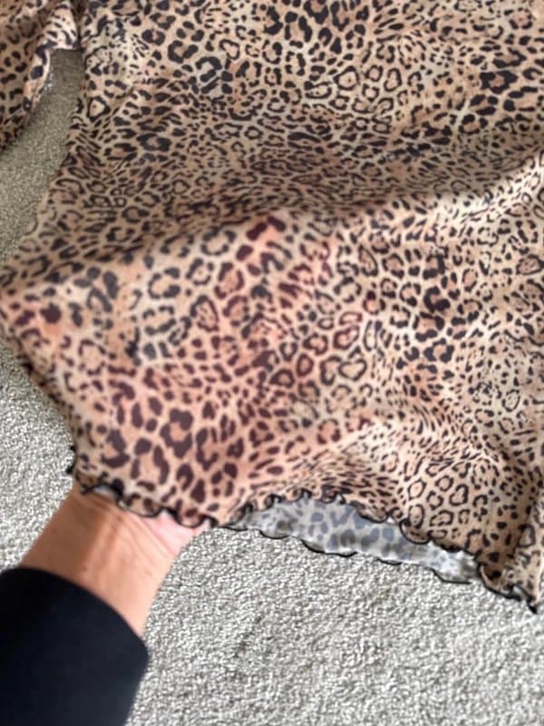 New Look Sheer leopard top - size 14