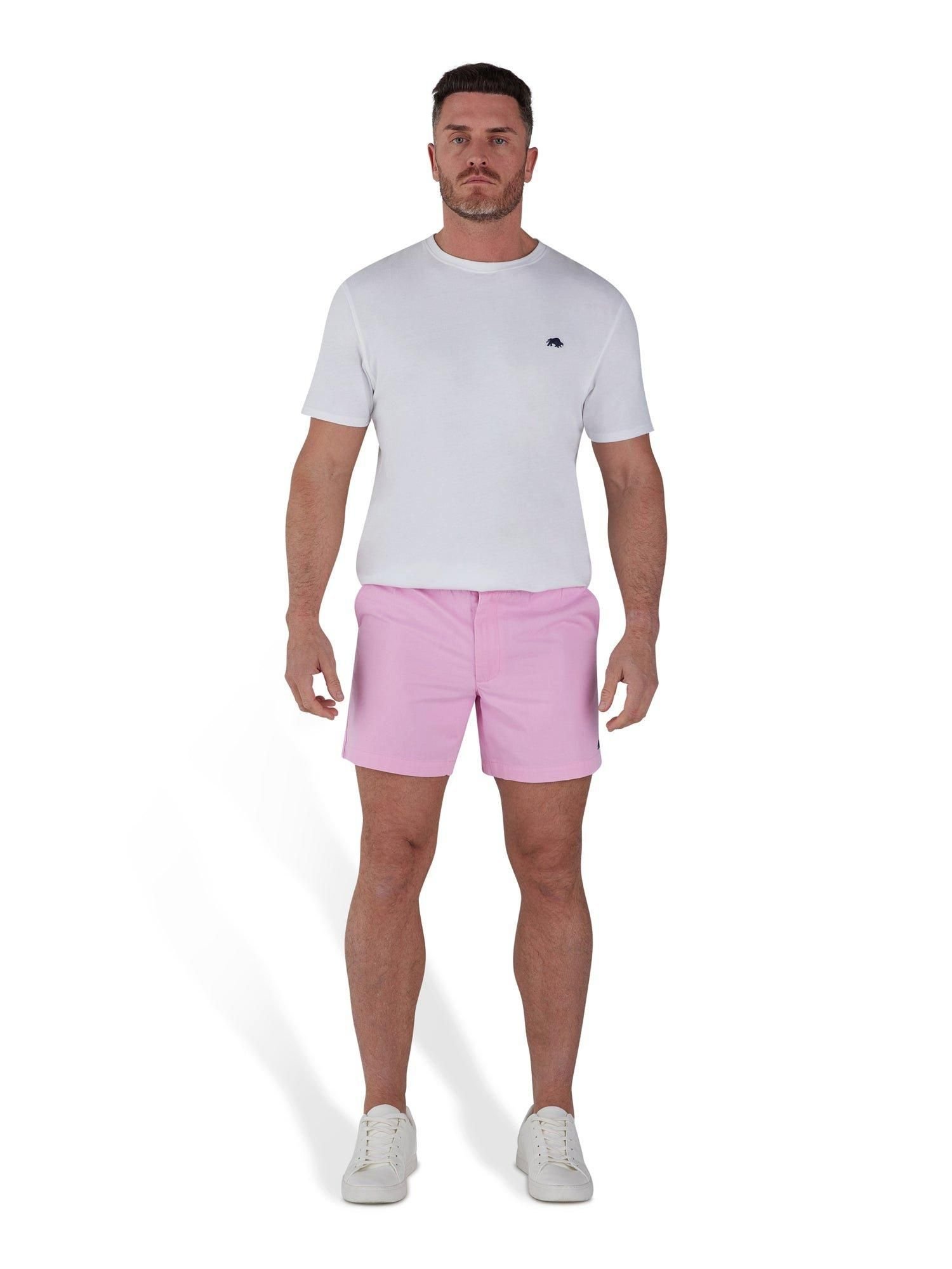 raging bull Raging Bull Men's Stretch Chino Short in Pink - 2