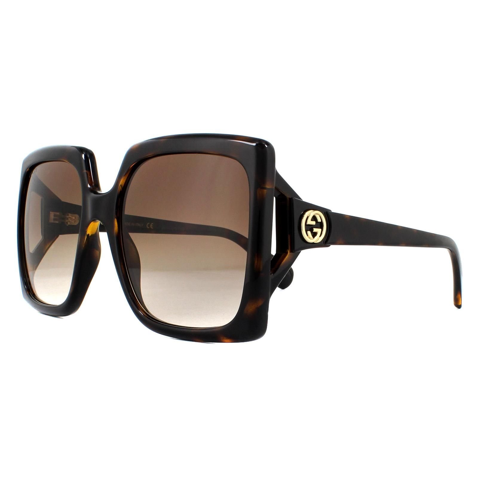 Gucci Gucci Women's Square Dark Havana Brown Gradient Sunglasses - 2