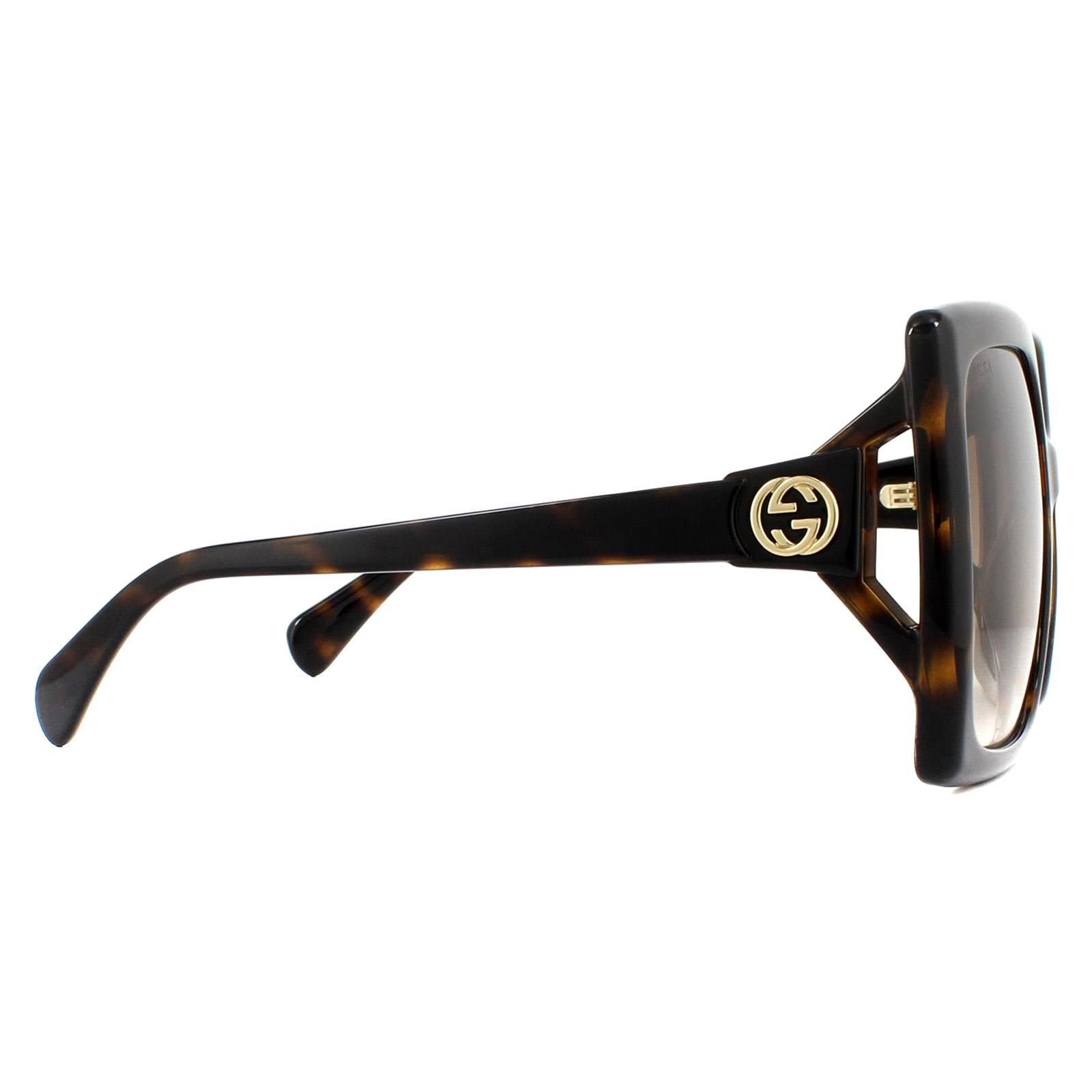 Gucci Gucci Women's Square Dark Havana Brown Gradient Sunglasses - 4