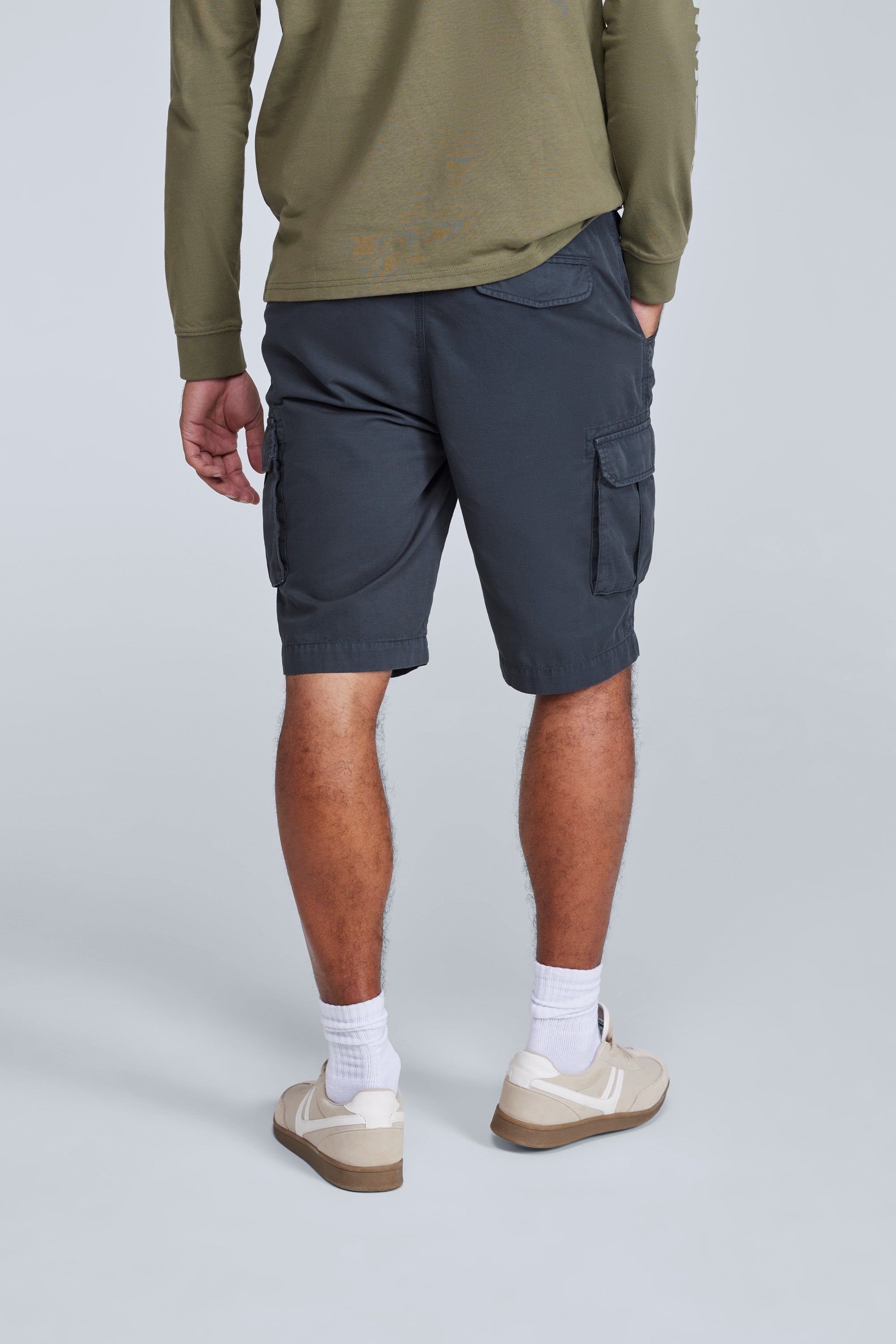 Animal Animal Men's Haze Cargo Shorts Casual Summer Hiking Cotton Short Pants in Navy - 2