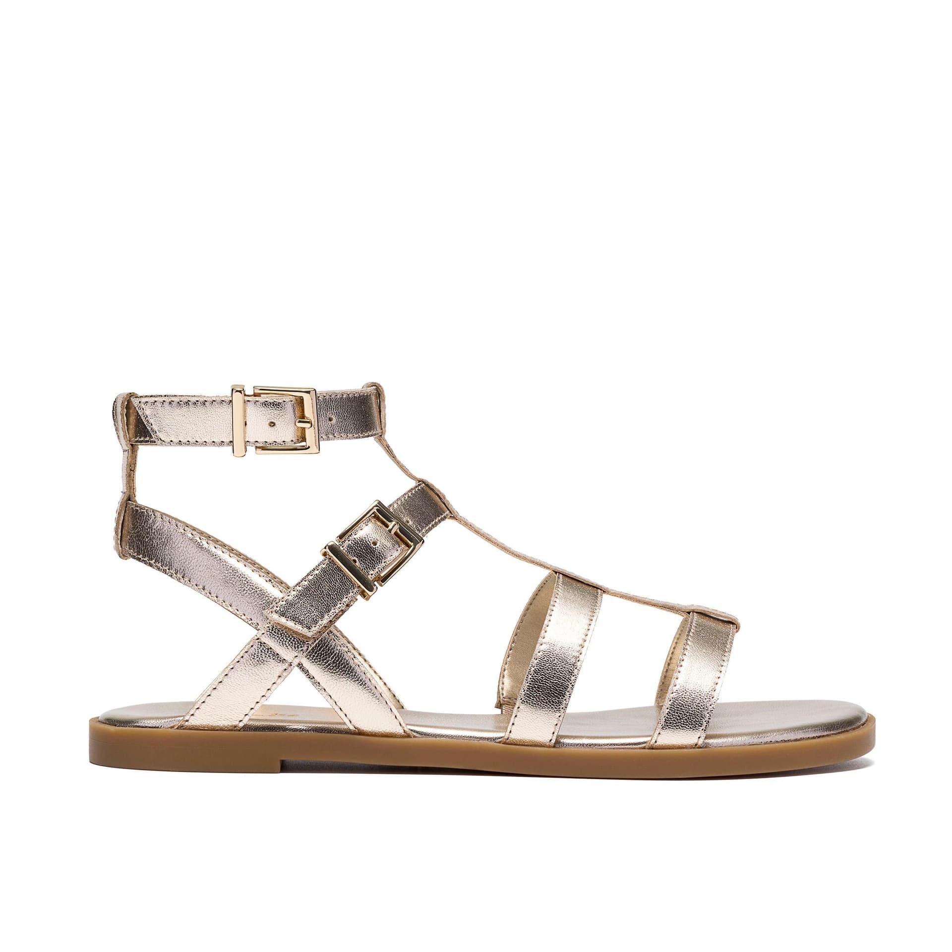 Clarks Clarks Women's Erisia Glad Gold Metallic Flat Sandals