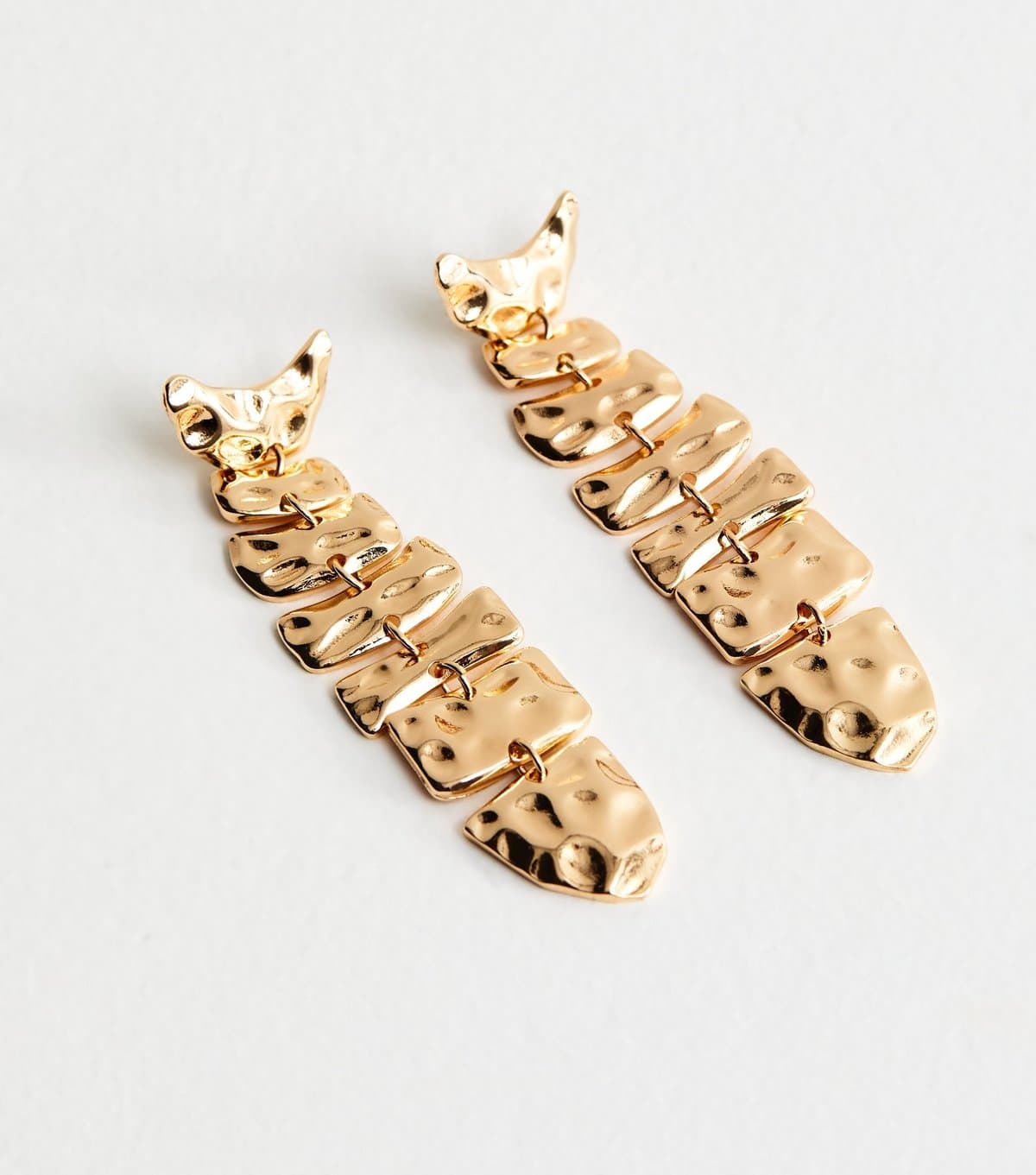 New Look New Look Gold Tone Fish Bone Drop Earrings