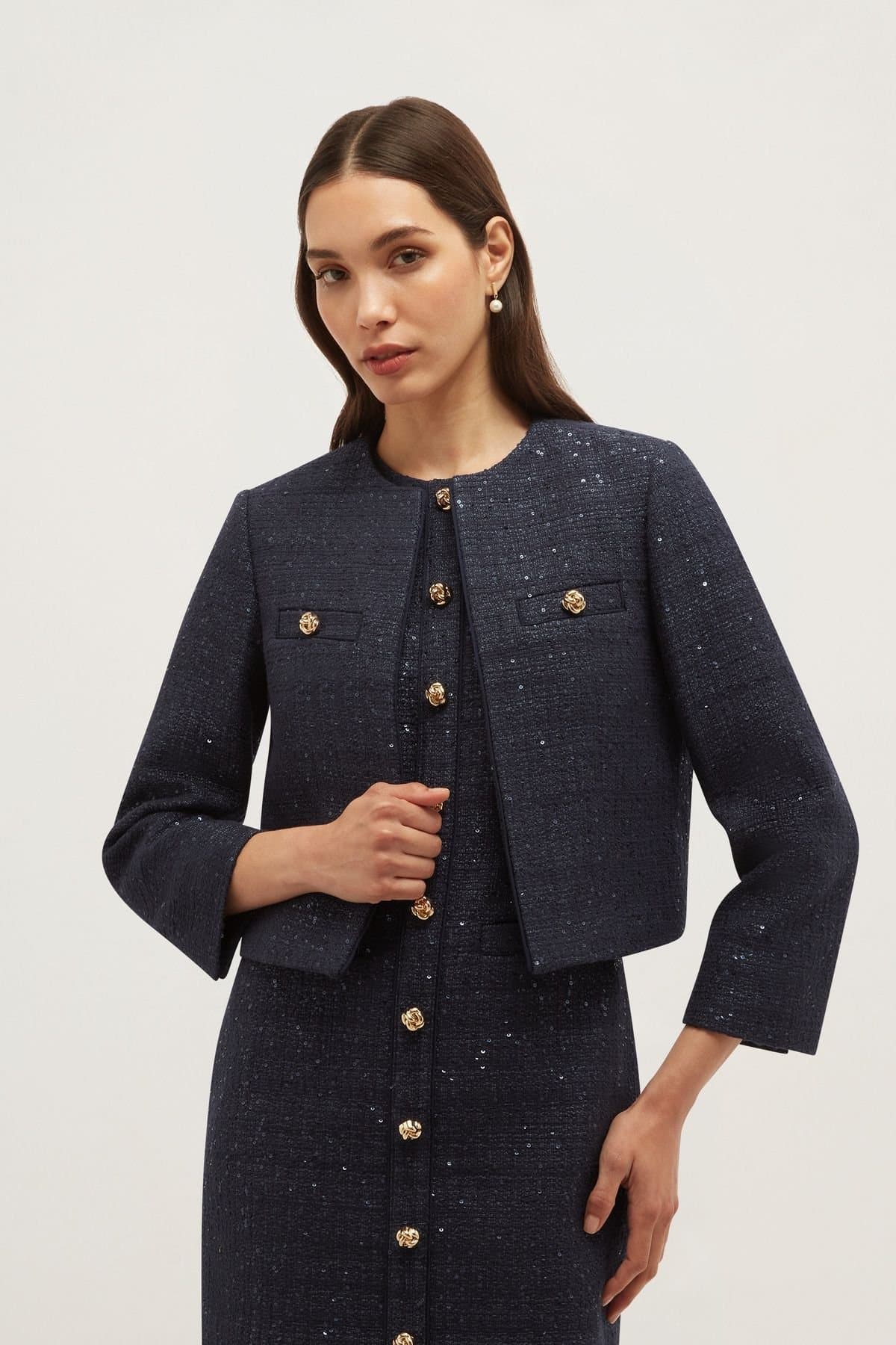 Hobbs London Hobbs London Women's Bria Jacket in Dark Navy