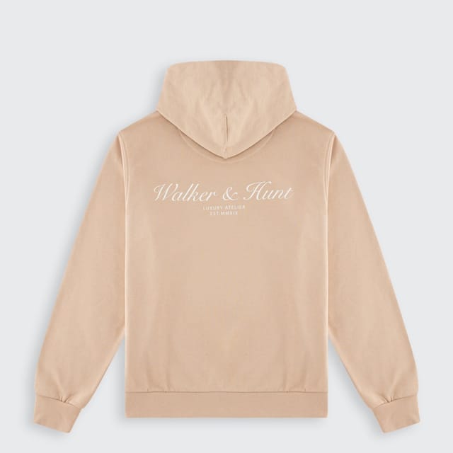 Walker & Hunt Walker & Hunt Men's Atelier Hoodie in Light Brown - 3