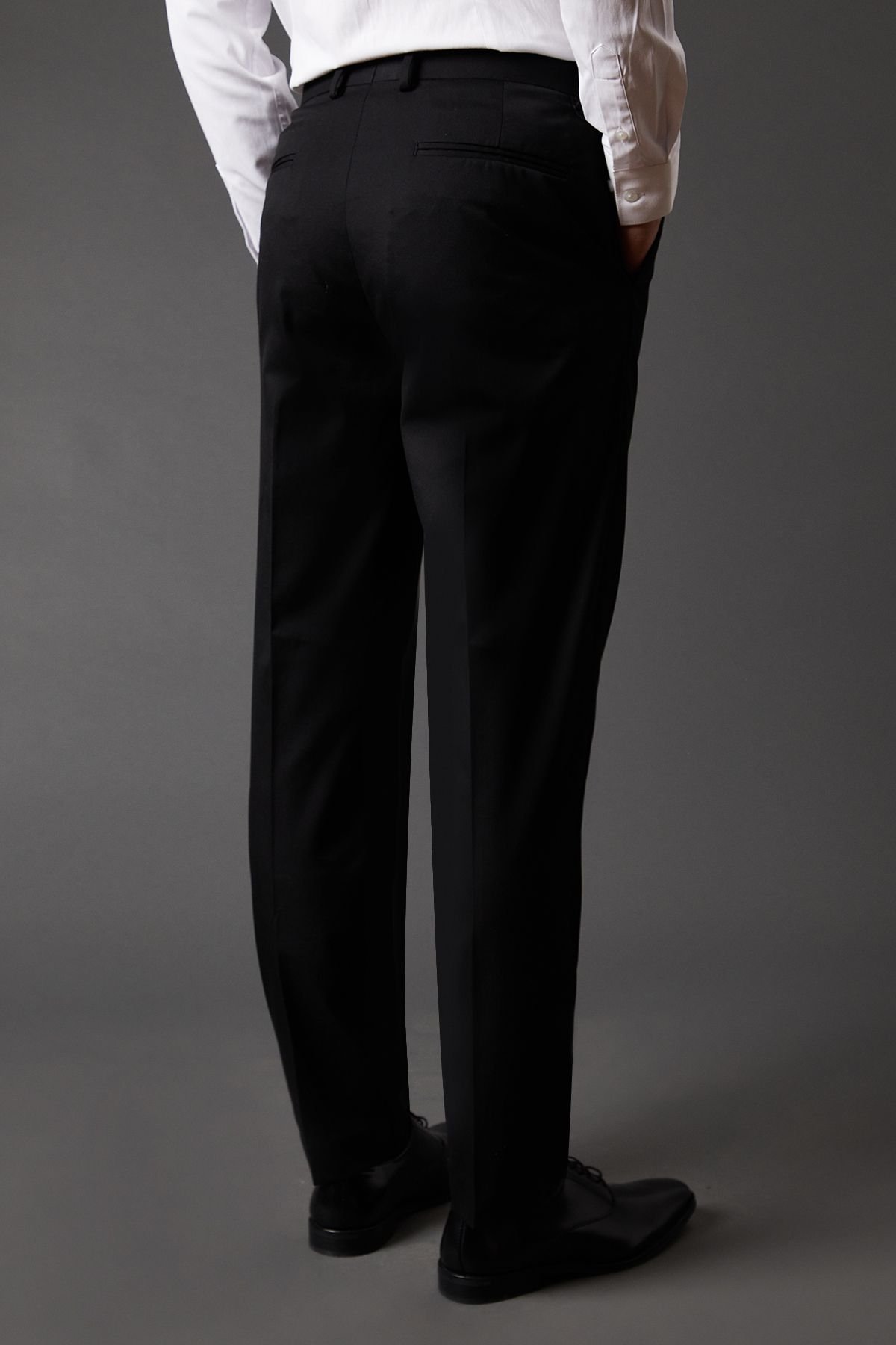 Burton Burton Men's Black Skinny Fit Tuxedo Suit Trouser - 3