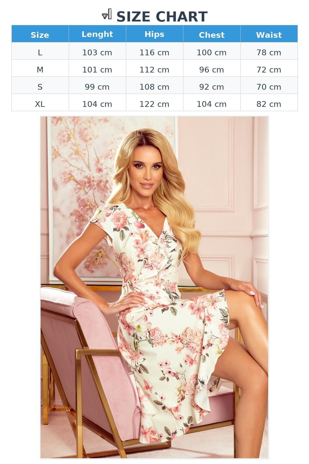Love Lace Love Lace Women's Peach Floral Envelope Day Dress in Pink - 4