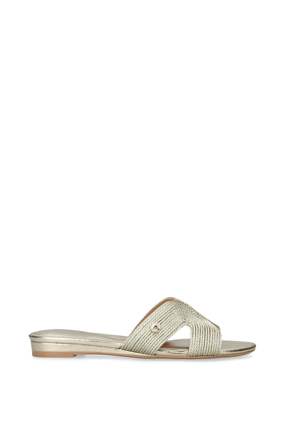 Carvela Carvela Women's 'Gala Mule' Fabric Flats in Gold
