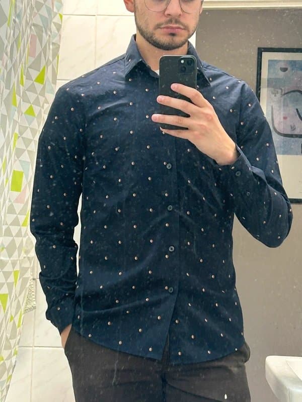 New Look Blue patterned shirt