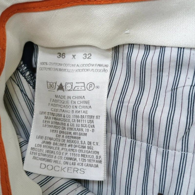 Dockers Dockers D3 Navy Dress Pants Flat Front Classic Fit 36x32 Stretch