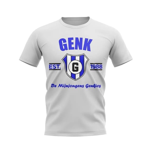 Genk Genk Men's Personalised Established Football T-Shirt in White - 2