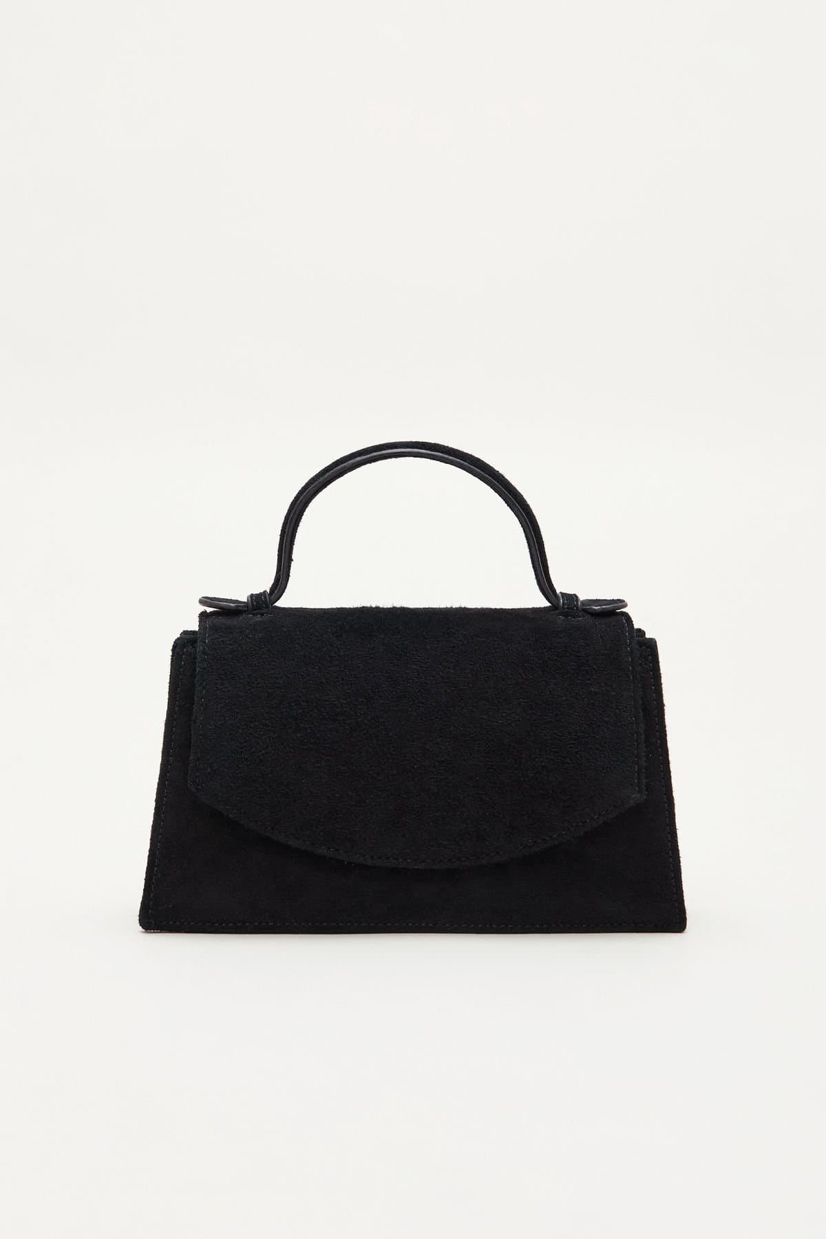 Phase Eight Phase Eight Women's Suede Top Handle Bag in Black