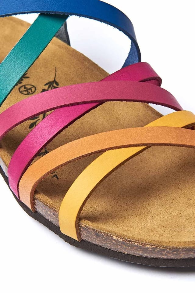 Moshulu Moshulu Women's 'Ginger Ale' Strappy Cork Footbed Sandals - 2