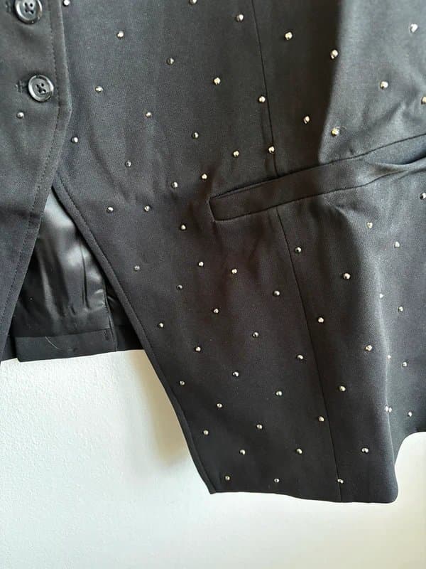 ASOS ASOS Curve embellished waistcoat in black 3XL