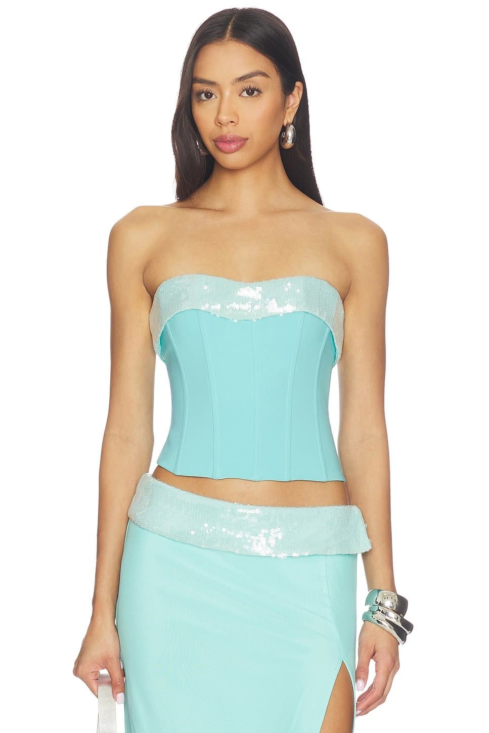 revolve Sequin Bust Corset