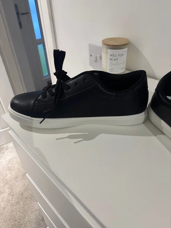 ASOS Brand new black men smart suit shoes trainers white sole