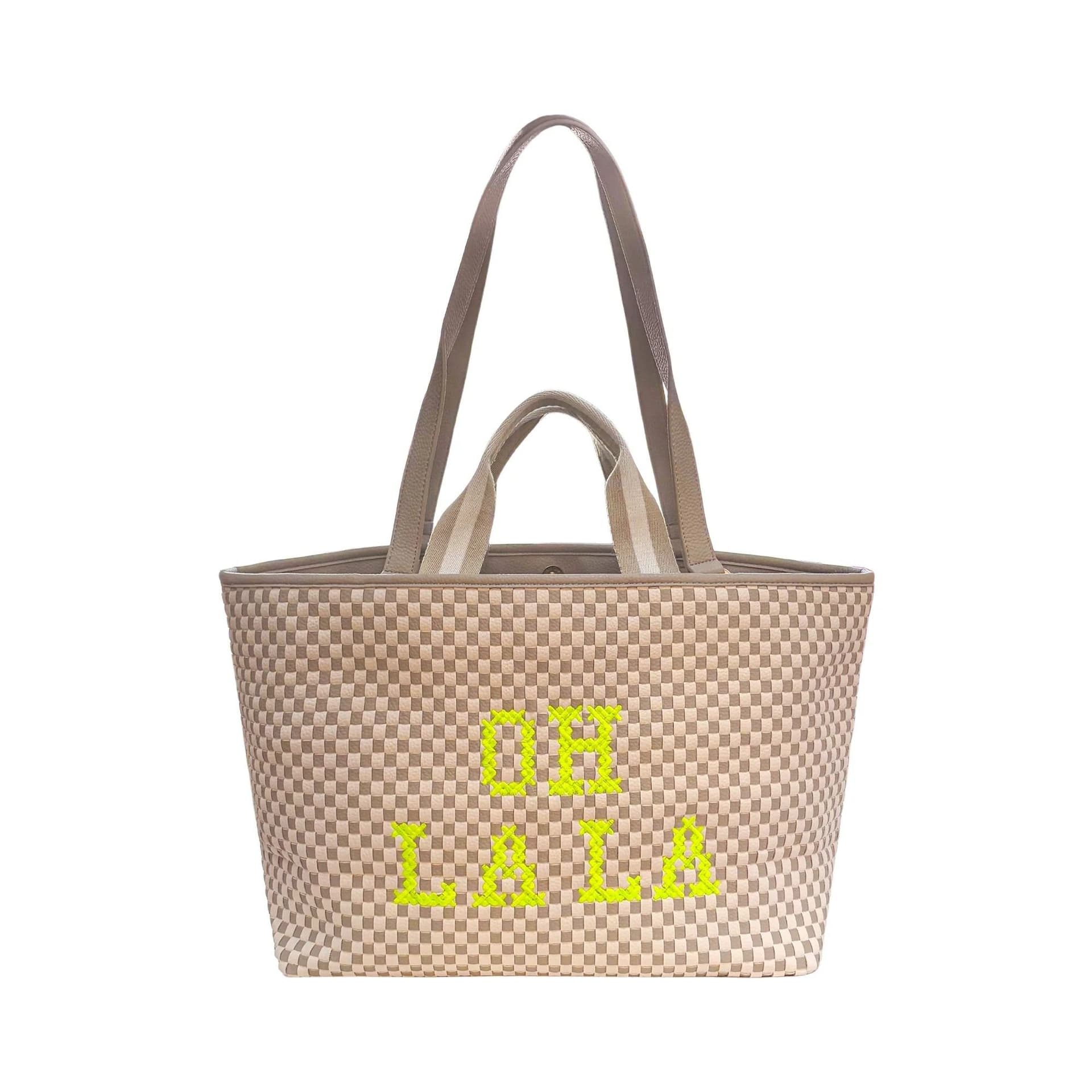 Lilly Loves Lilly Loves Light Grey Neon Yellow Shoulder Bag