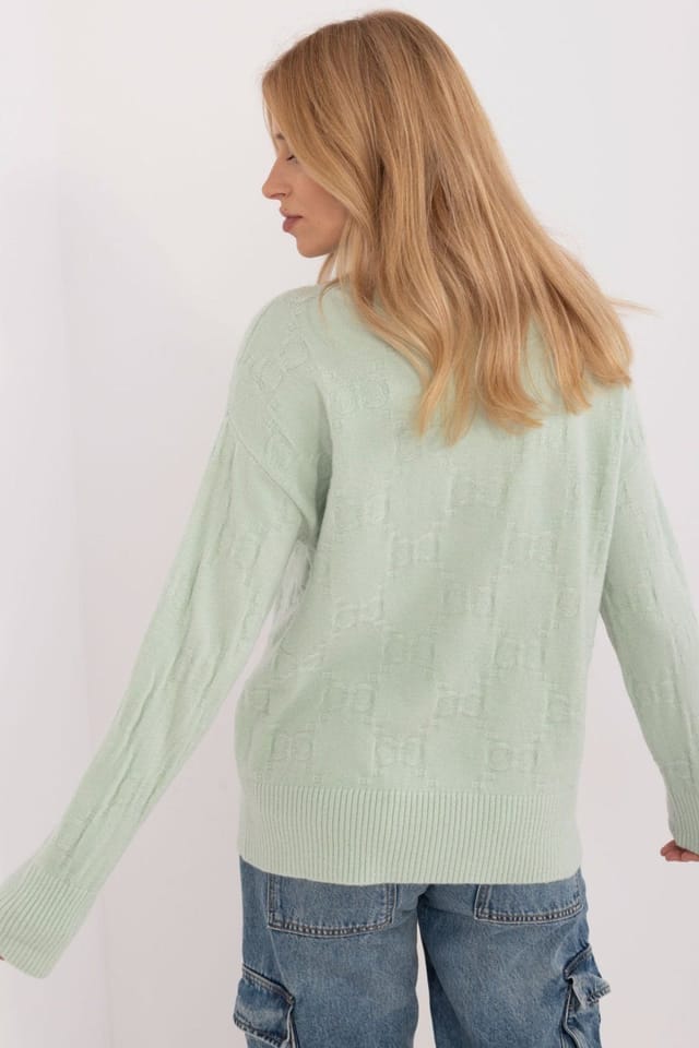 Love Lace Love Lace Women's Everyday Turtleneck Sweater Long Sleeve in Green - 3