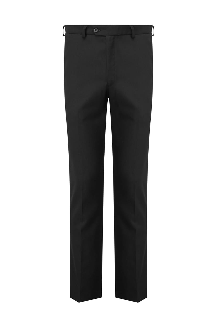 David Luke David Luke Men's Slim Fit School Trousers in Black - 1