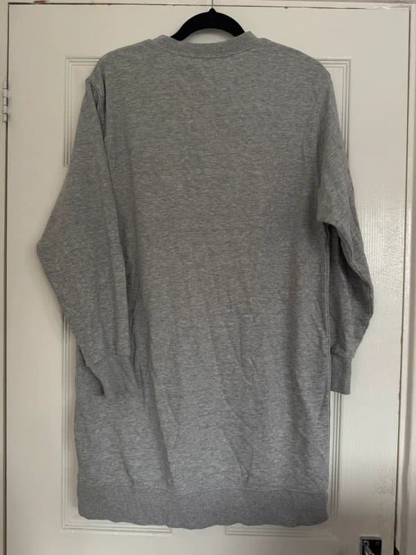 H&M Grey long sleeve sweatshirt tunic/mini dress oversized