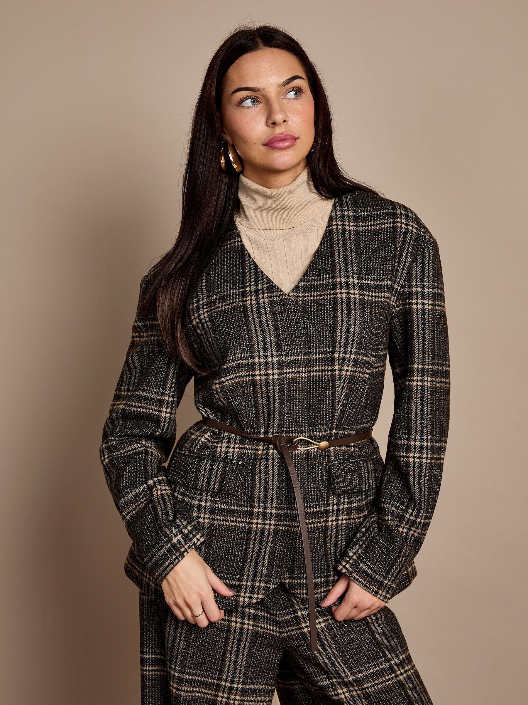 GWD by GEORGE W. DAVIES GWD by GEORGE W. DAVIES Women's GWD Aimee Brown Check Blazer - 3