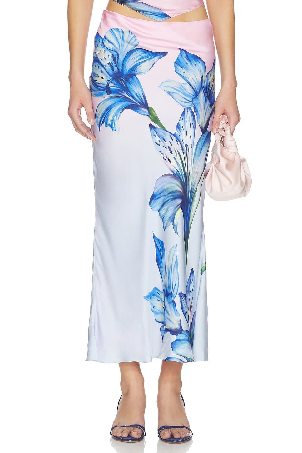 revolve Revolve Multi Floral Midi Skirt