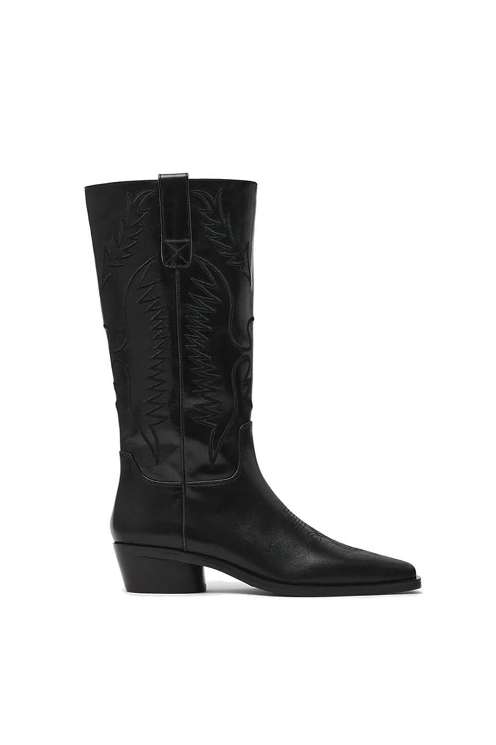 Steve Madden STEVE MADDEN Women's 'Trevi Boot Black' Leather Boots in Black