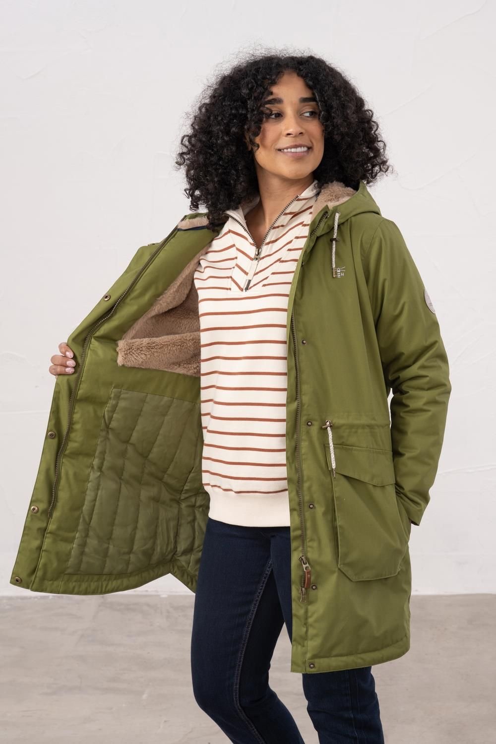 Lighthouse Clothing Lighthouse Clothing Women's Isobel Coat in Light Khaki - 4