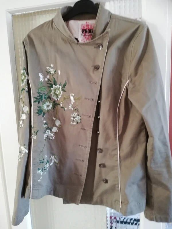 ASOS Sn'ob embroidered military jacket size 12