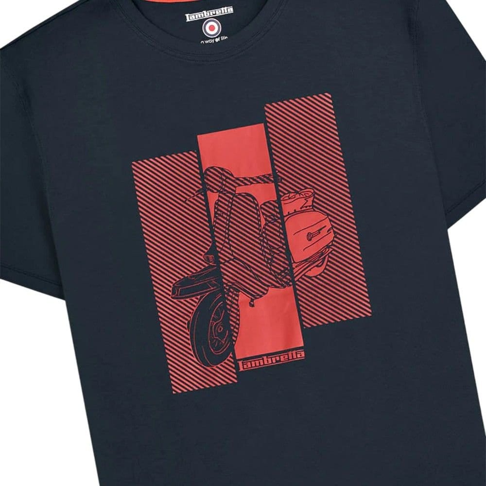 Lambretta Lambretta Men's Scooter T-Shirt in Navy - 4