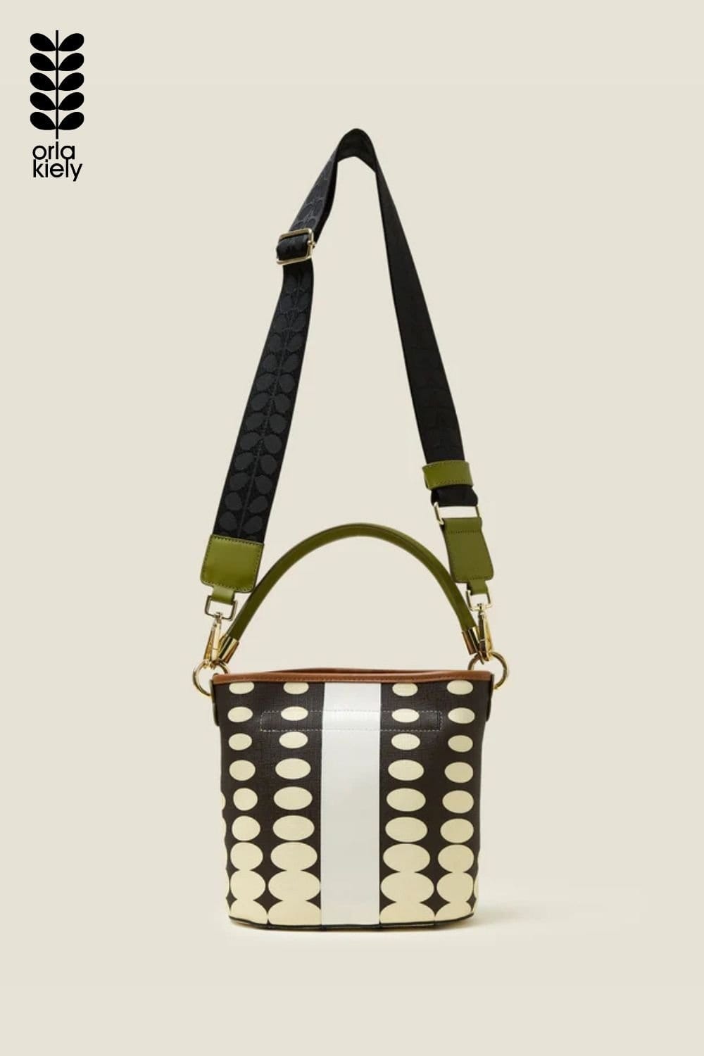 Orla Kiely Orla Kiely Women's Smile Sling Crossbody - Optical Oval Mocha in Brown - 4