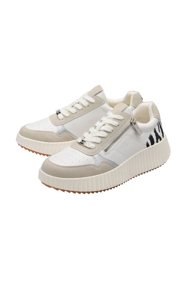 Lotus Lotus Women's 'Paige' Zip-Up Trainers in White - 2