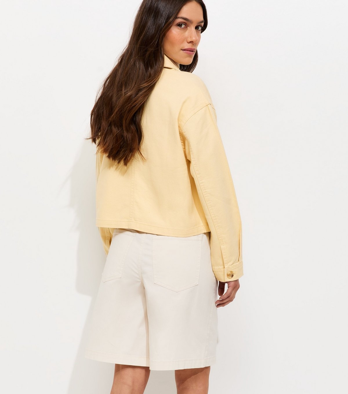 New Look Women's Petite Light Yellow Boxy Cotton Shacket New Look - 4