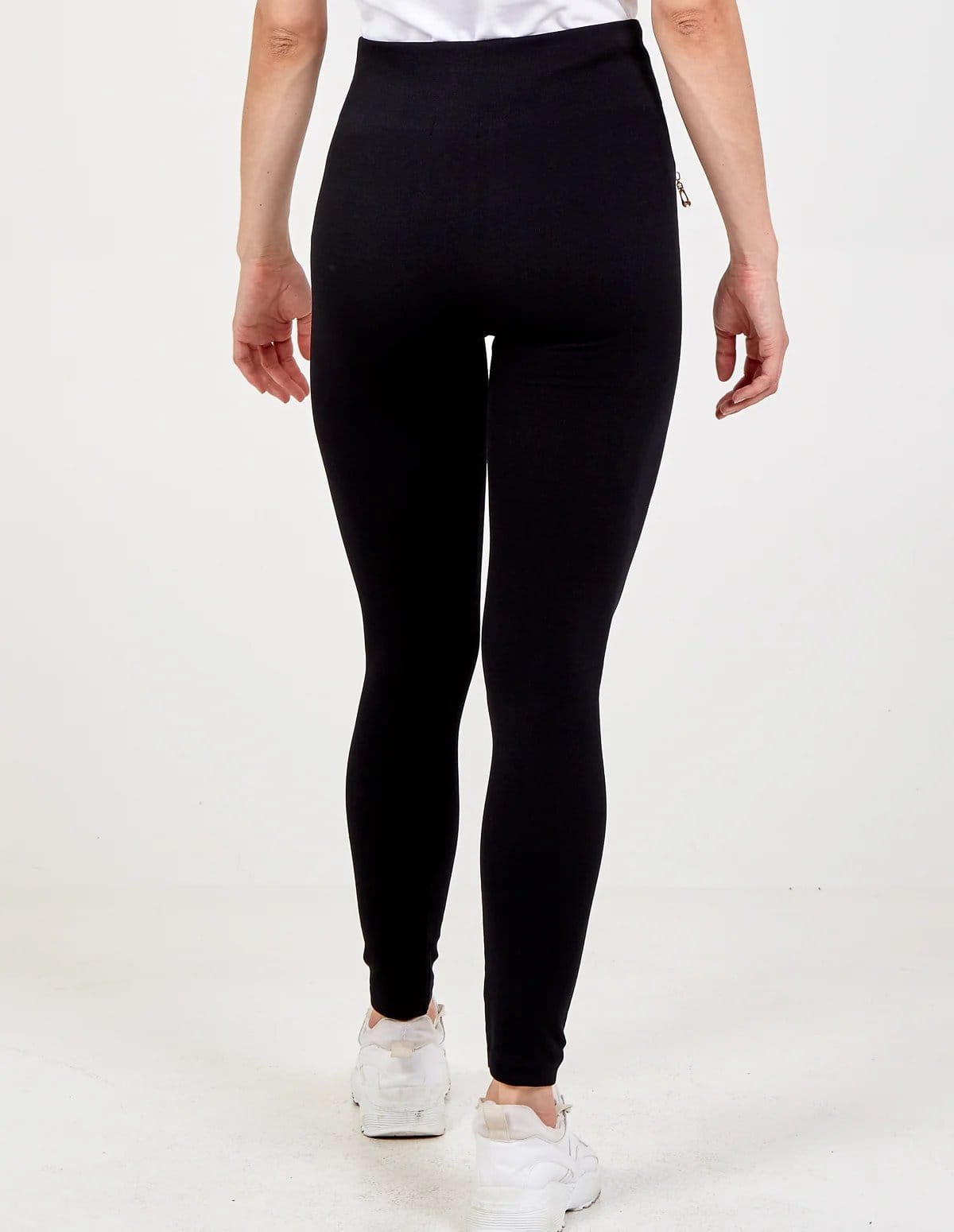 Blue Vanilla Black Slim Fit Trousers With Zips - 4