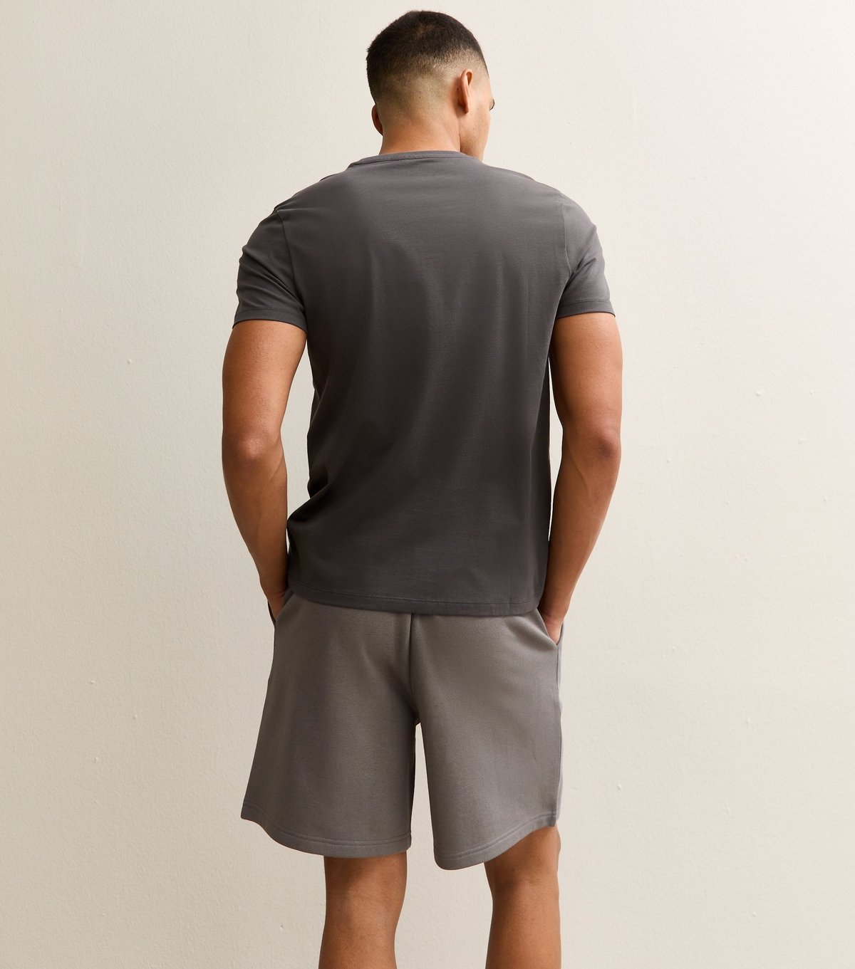 New Look Men's Mid Grey Regular Drawstring Shorts New Look - 4