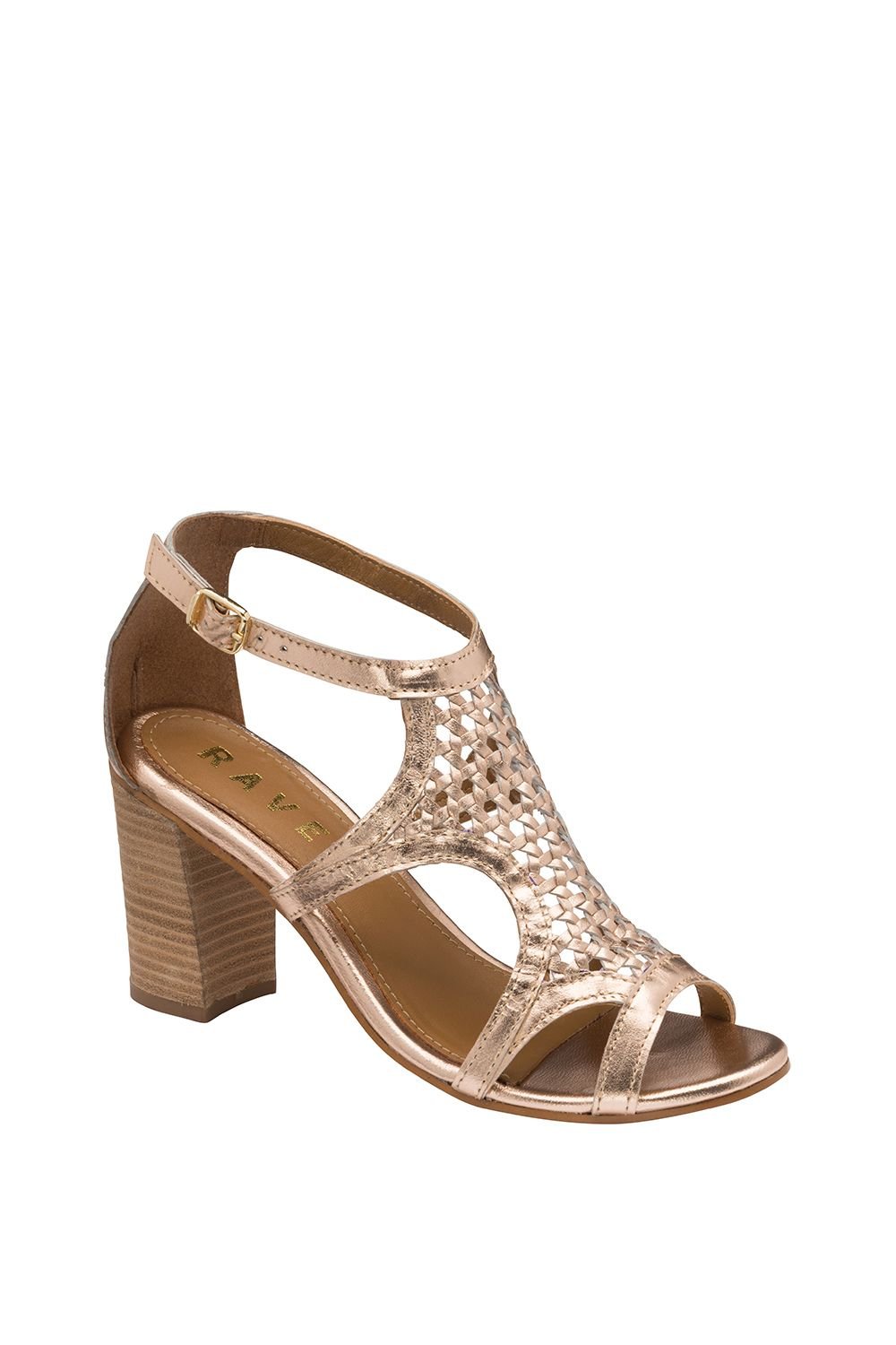 Ravel Ravel Women's 'Coreen' Leather Block-Heel Sandals in Gold - 2