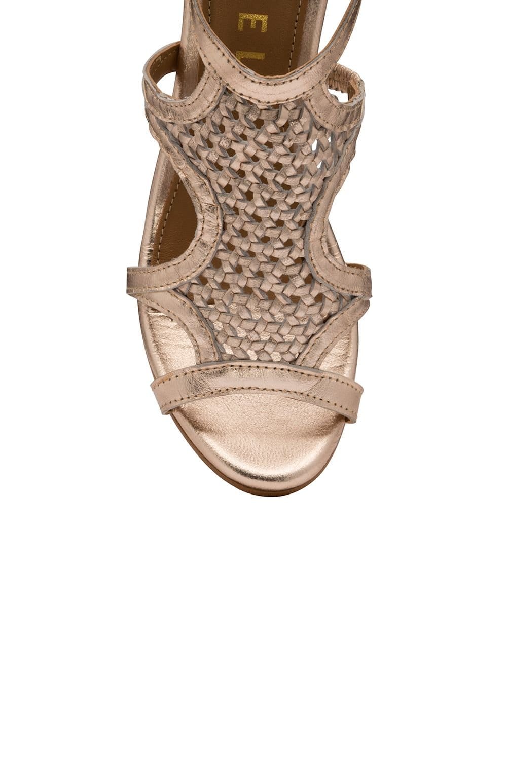 Ravel Ravel Women's 'Coreen' Leather Block-Heel Sandals in Gold - 4